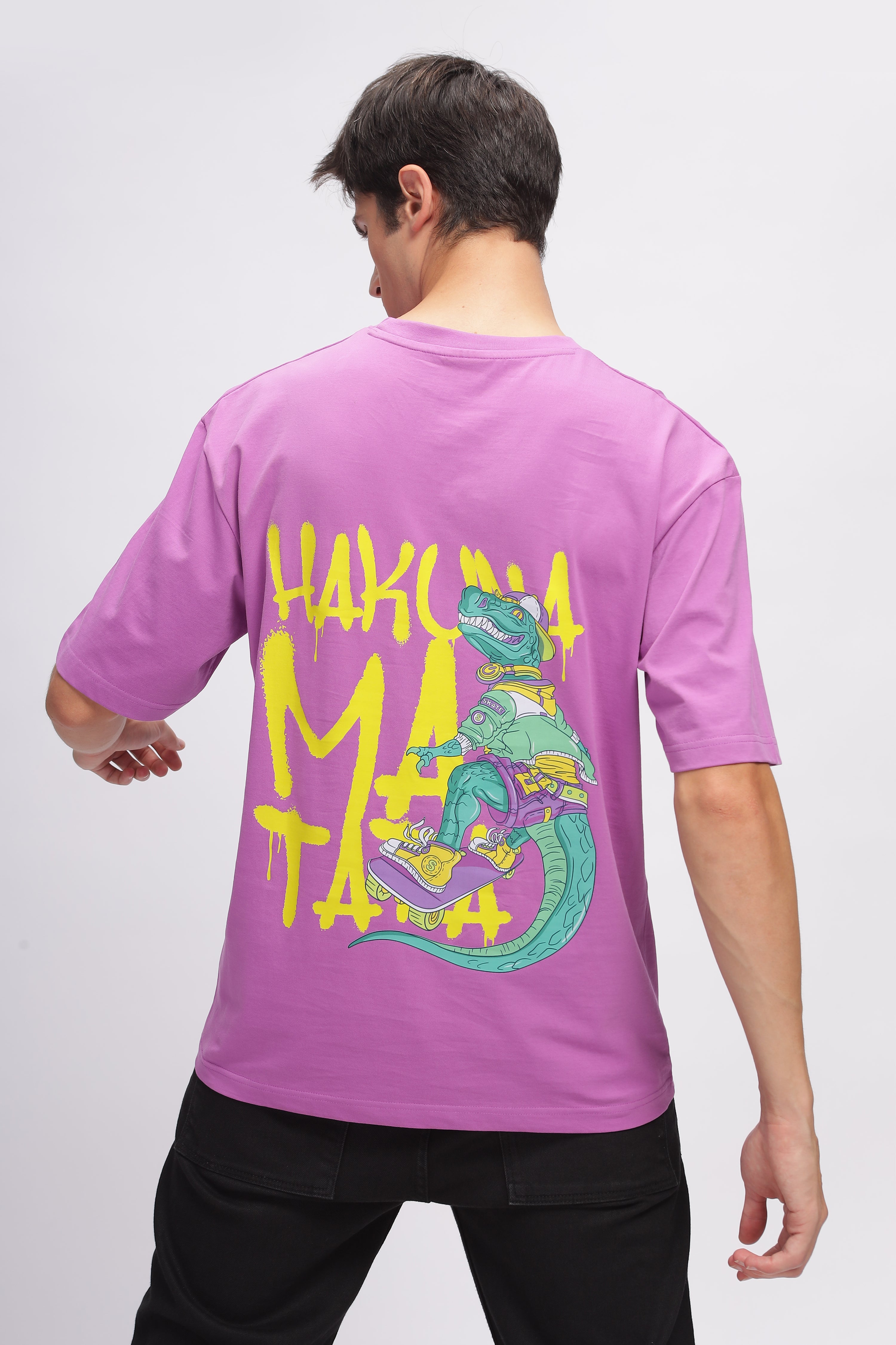 Hakuna Mattata -Oversized- Iris Orchid- Unisex T-shirt