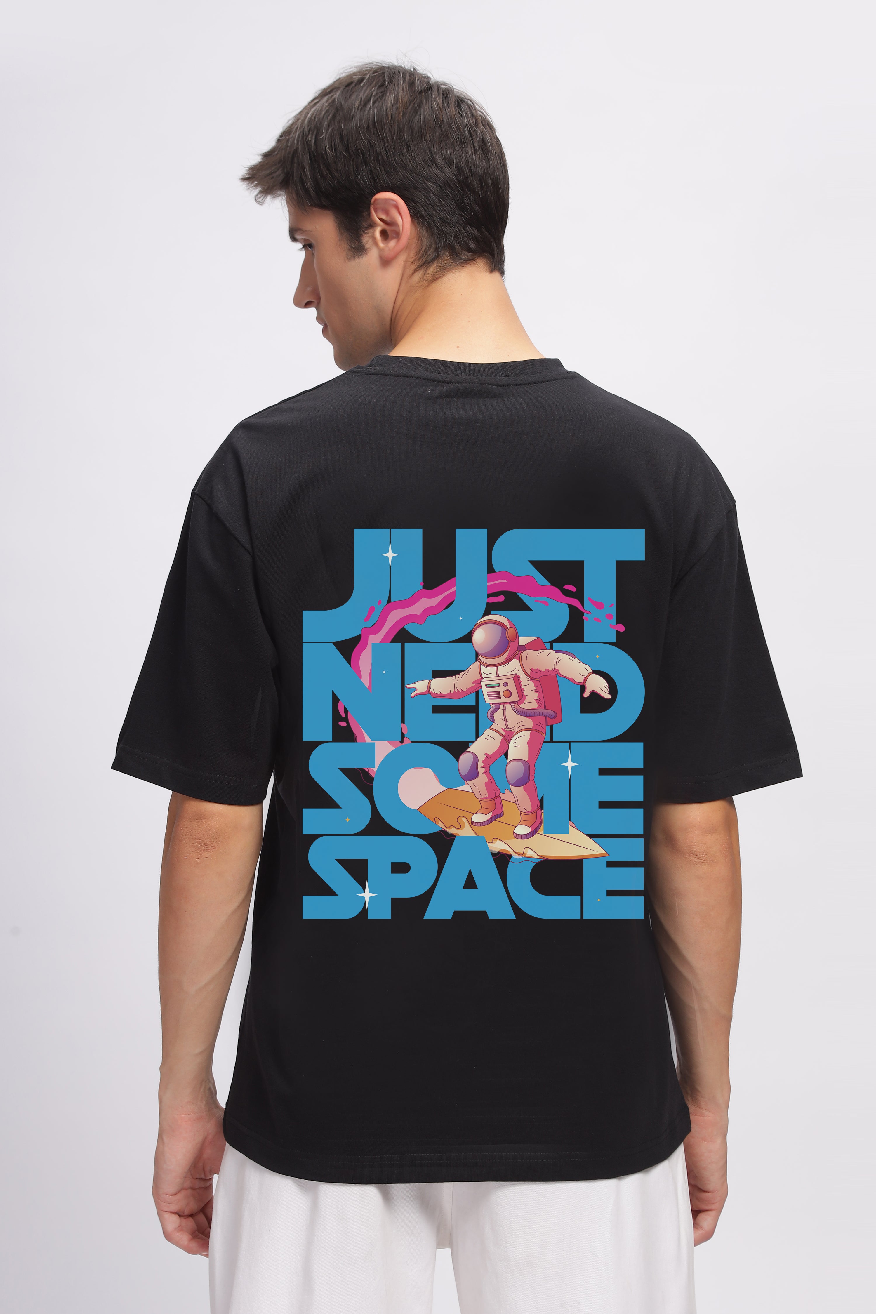 Need Some Space - Oversized- Phantom Black-Unisex T-shirt