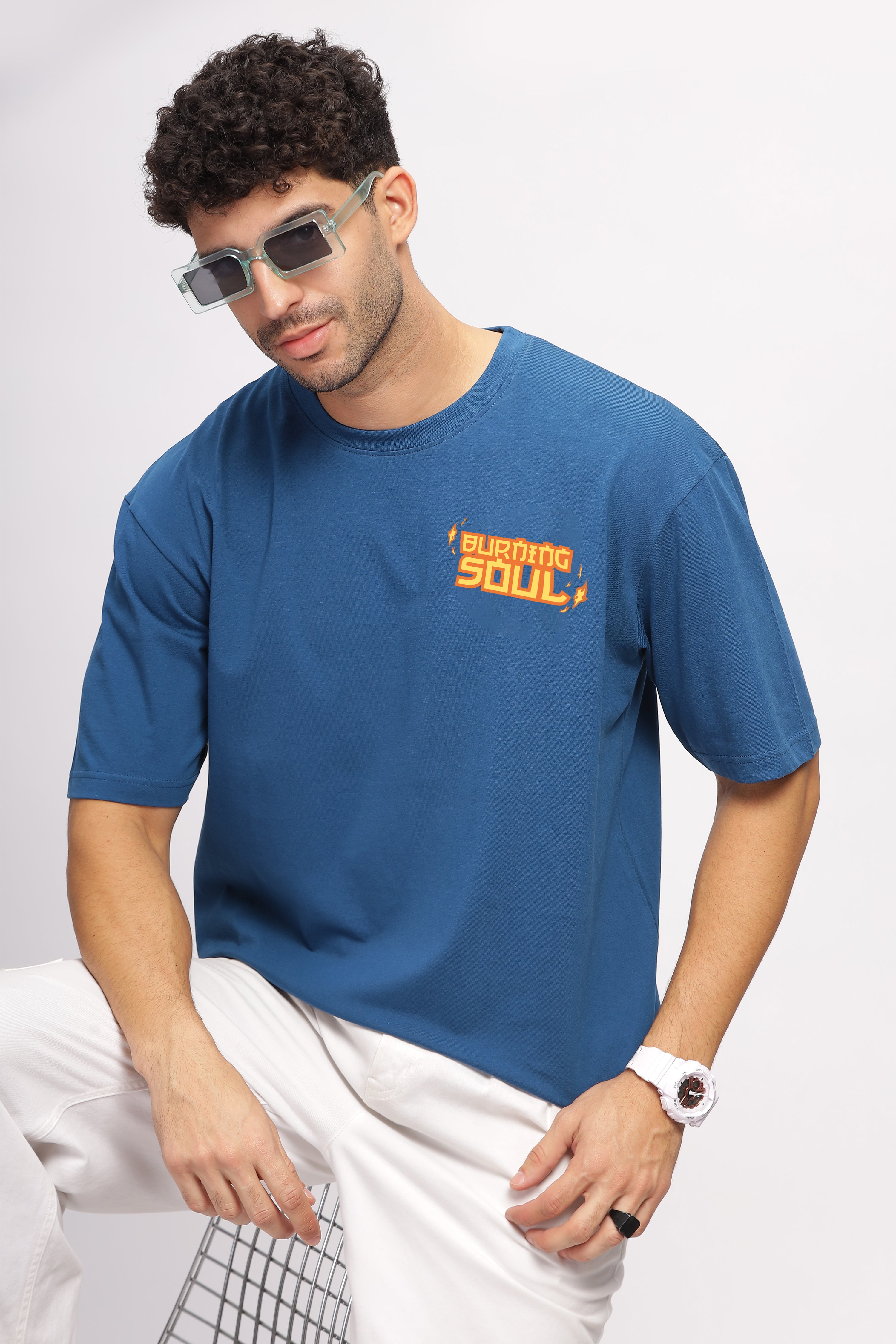 Burning Soul- Oversized- Poseidon- Unisex T-shirt