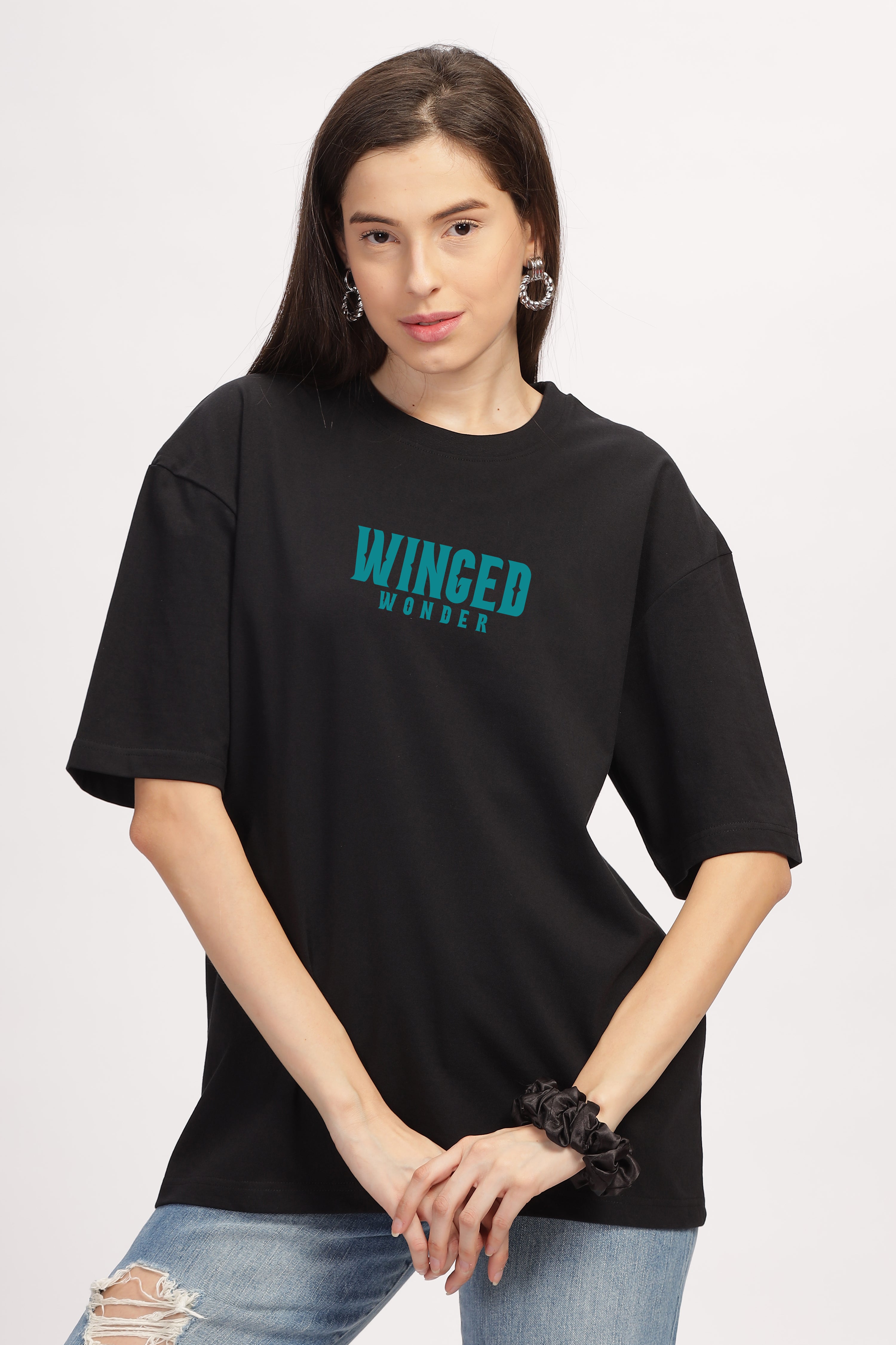 Winged Wonder - Oversized-Phantom Black-Unisex T-shirt