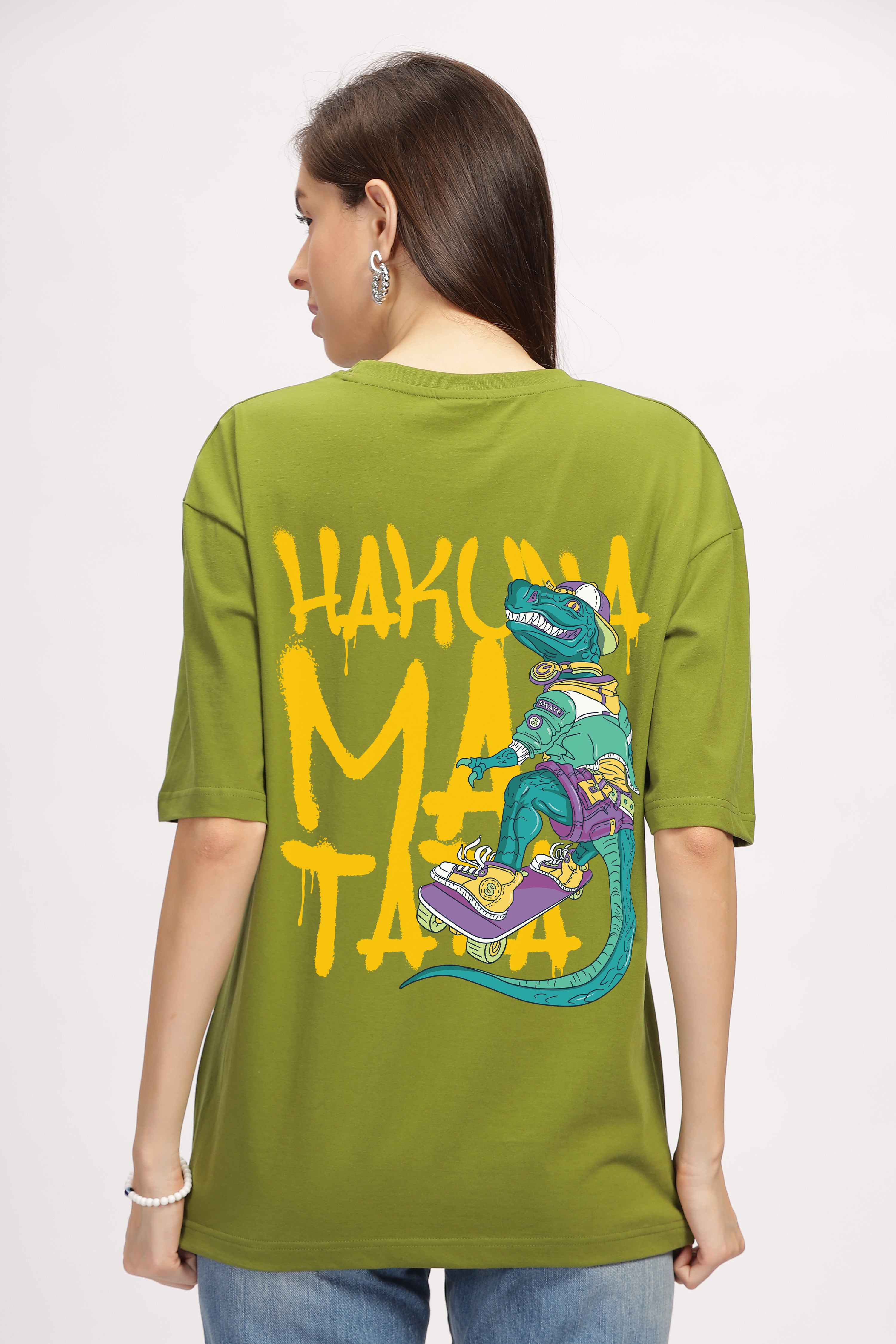 Hakuna Mattata - oversized- Cedar Green- Unisex T-shirt