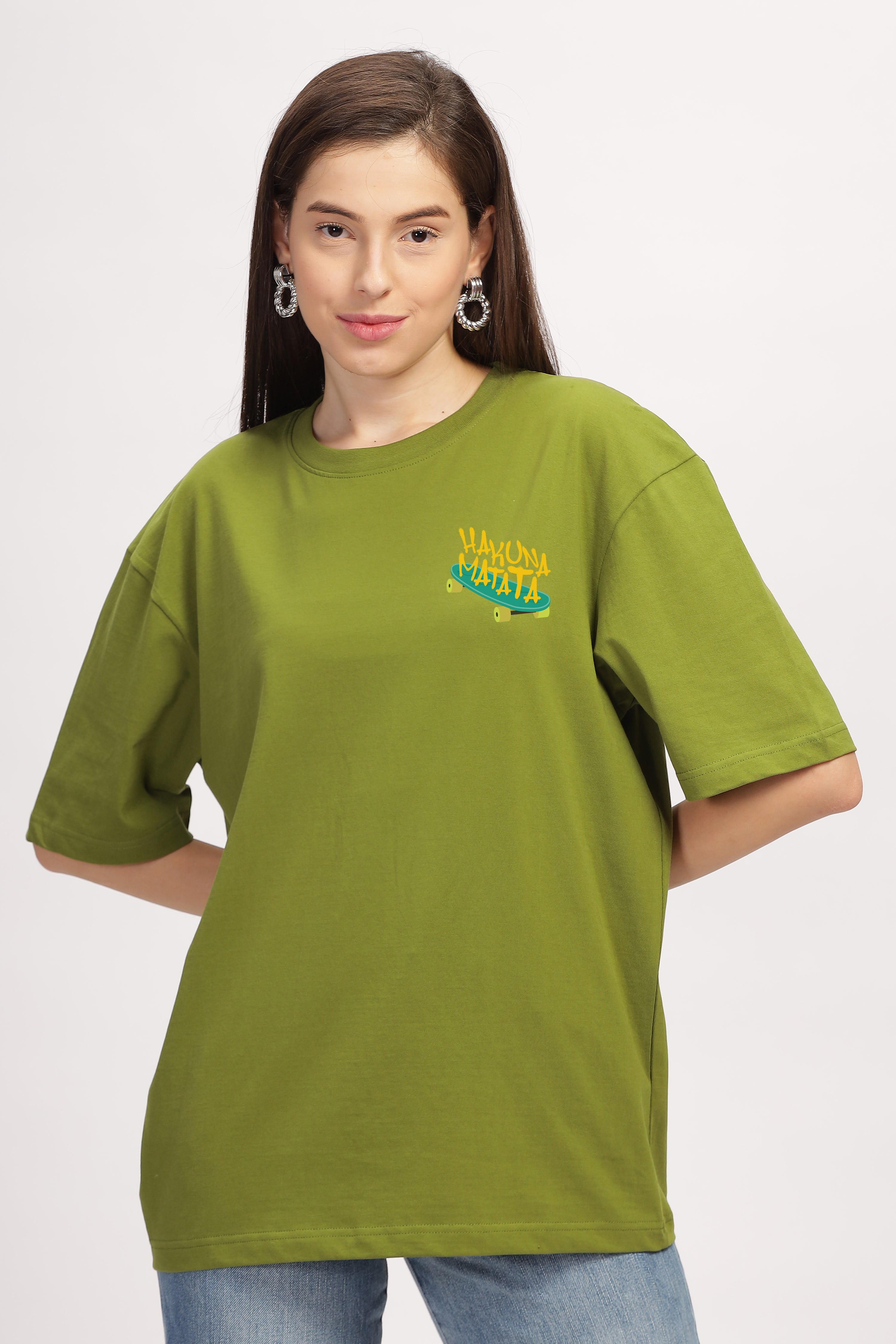 Hakuna Mattata - oversized- Cedar Green- Unisex T-shirt