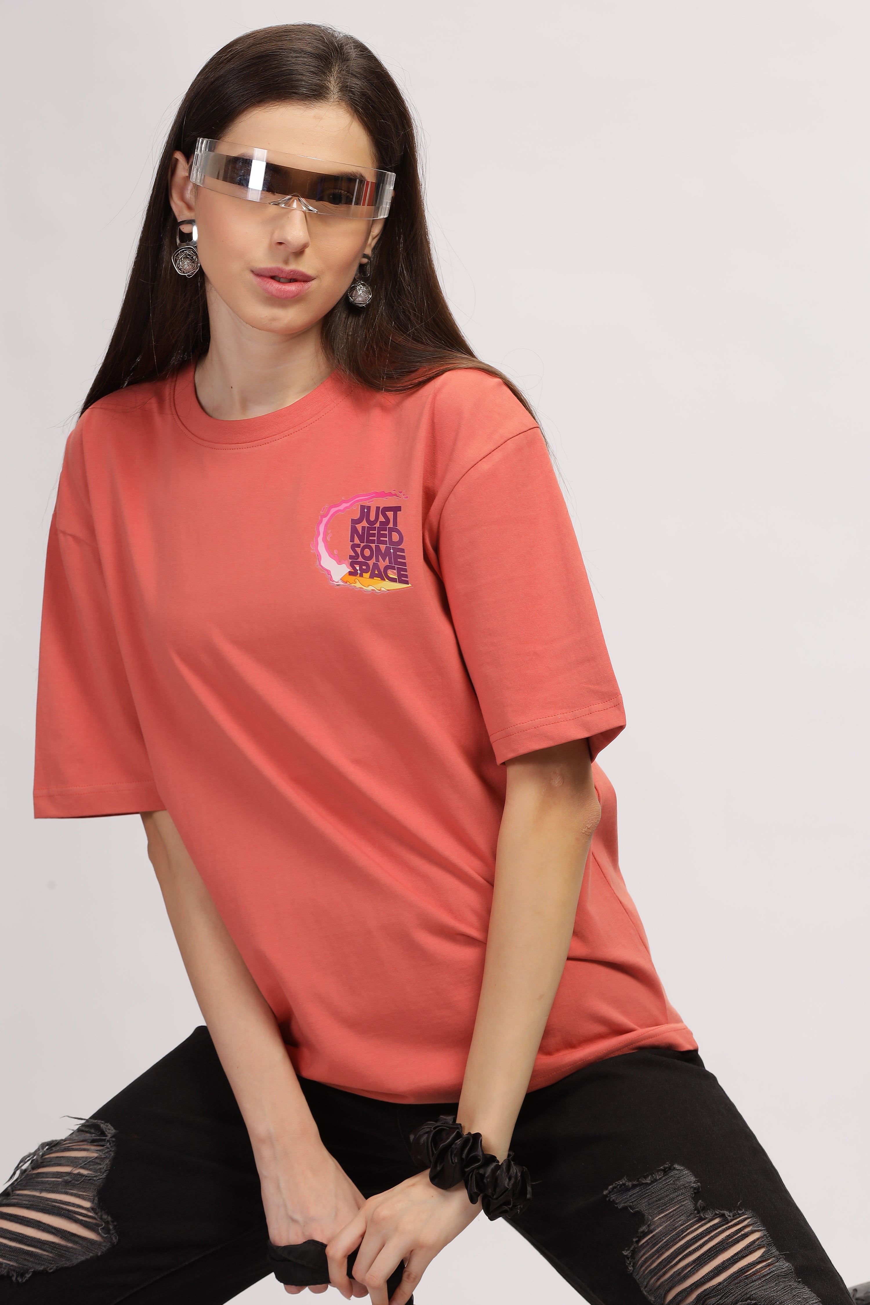 Need Some Space - Oversized- Dessert Rose - Unisex Tshirt