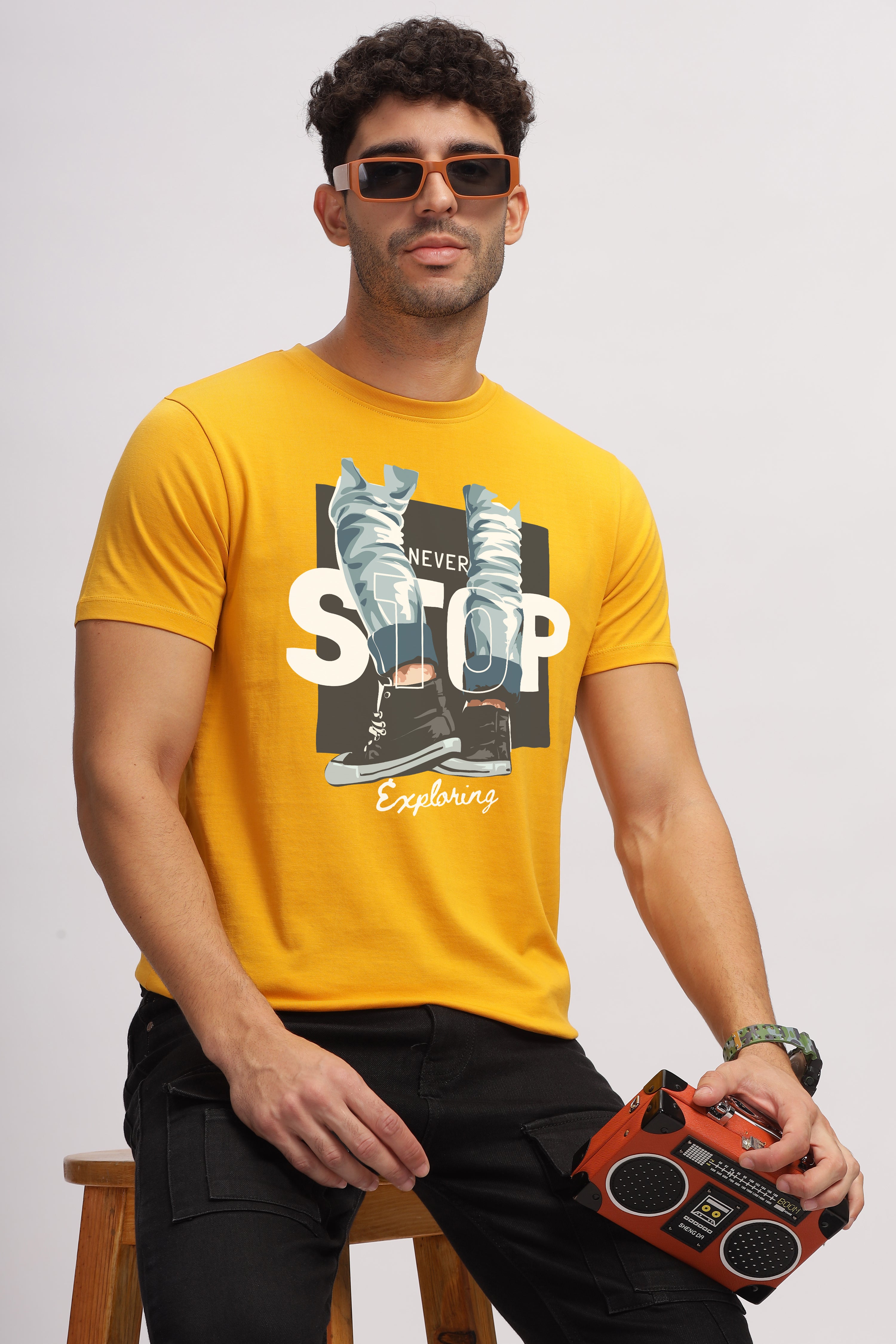 Never Stop Exploring - Lemon Chrome - Unisex