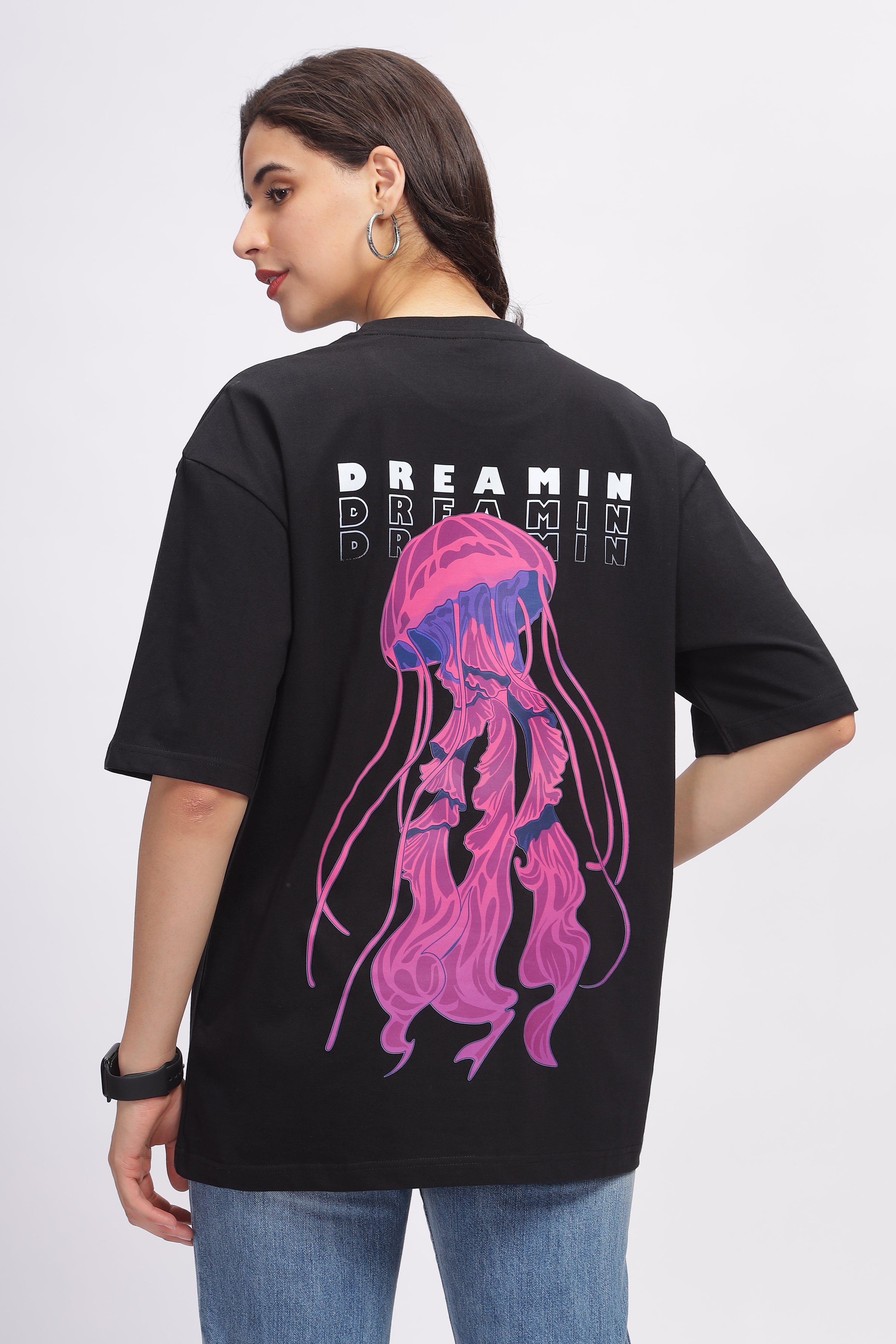 Dreamin - Oversized- Phantom Black- Unisex T-shirt