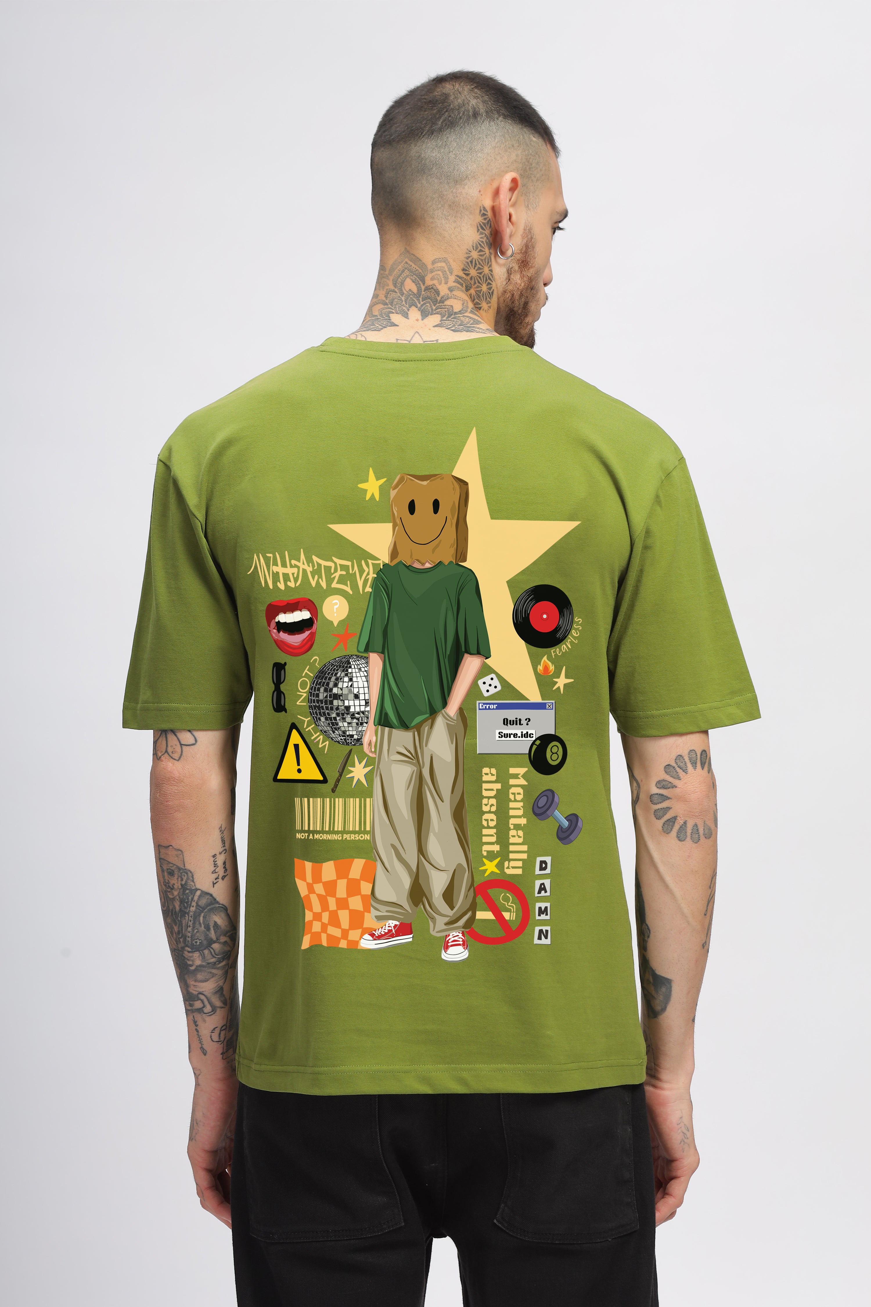 Inside My Head- Oversized- Cedar Green- Unisex Tshirt