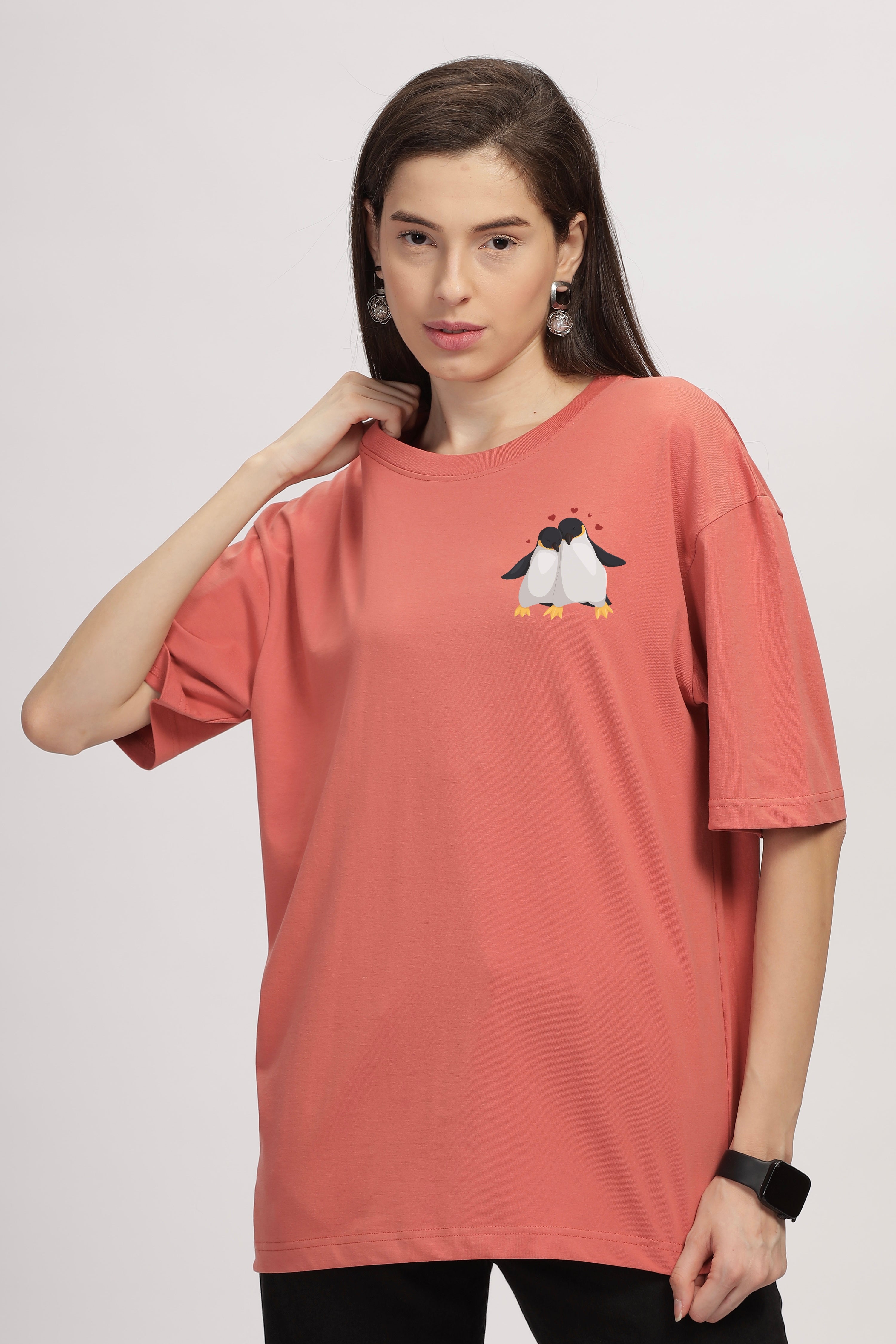 Let's Waddle - Oversized- Dessert Rose- Unisex Tshirt